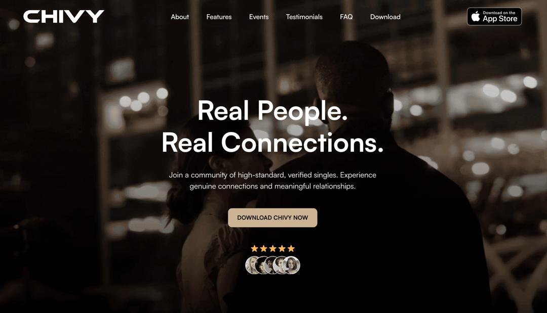Chivy website homepage built with Framer