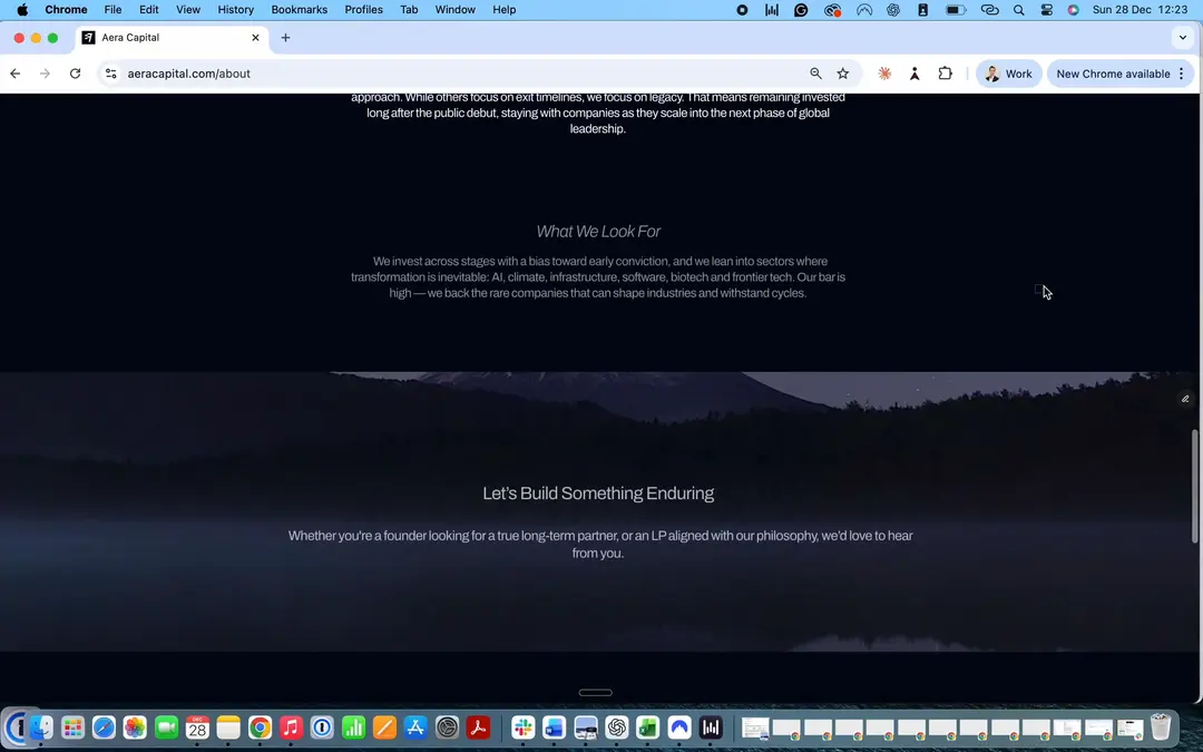 aeracapital.com website homepage built with Framer