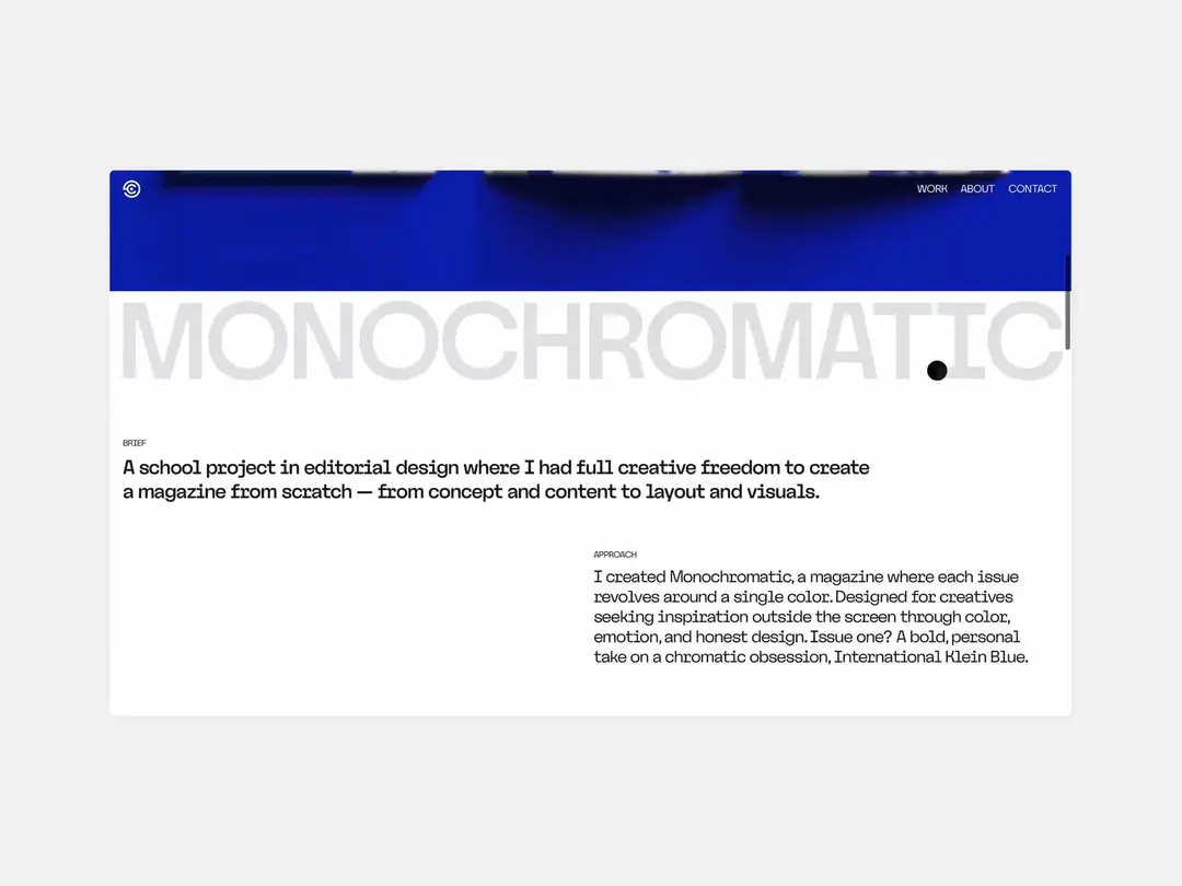 ecarolineolesen.com website homepage built with Framer