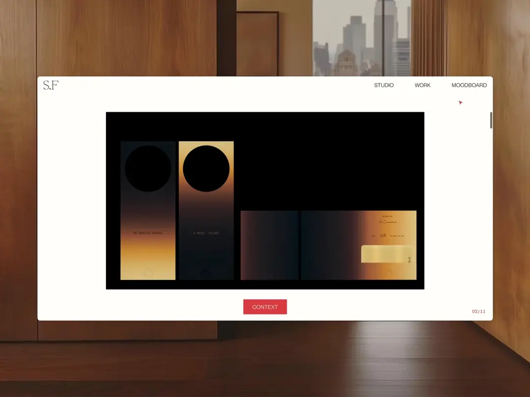 StudioFMRG website homepage built with Framer