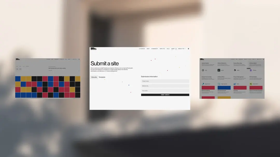 Mosaic website homepage built with Framer