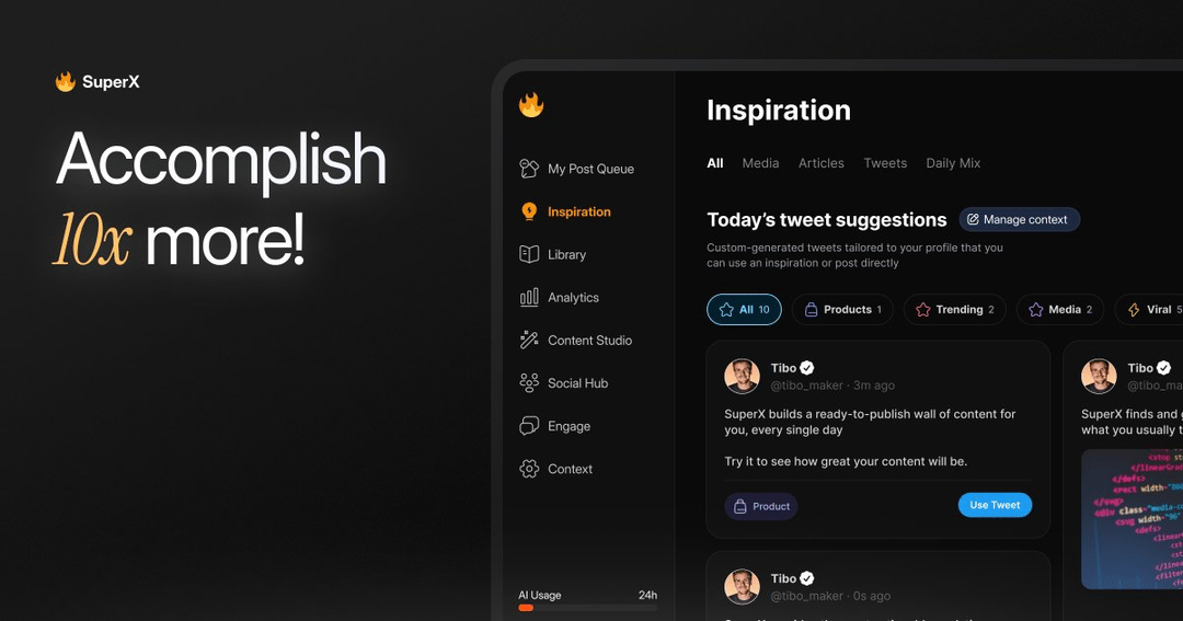 superx website homepage built with Framer