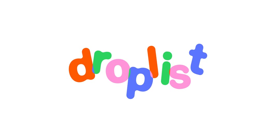Droplist website homepage built with Framer