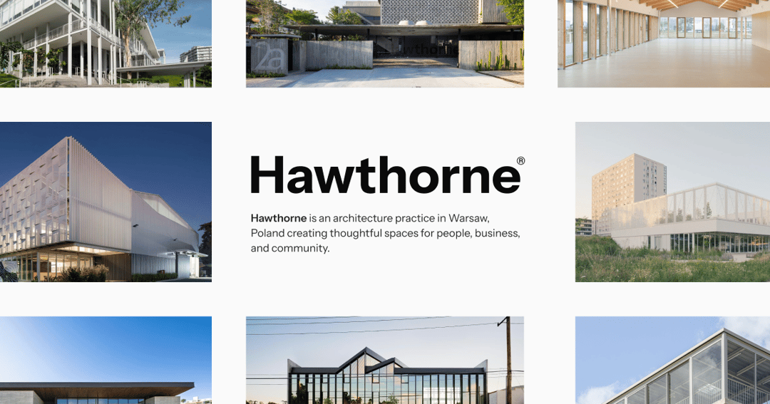 Hawthorne website homepage built with Framer