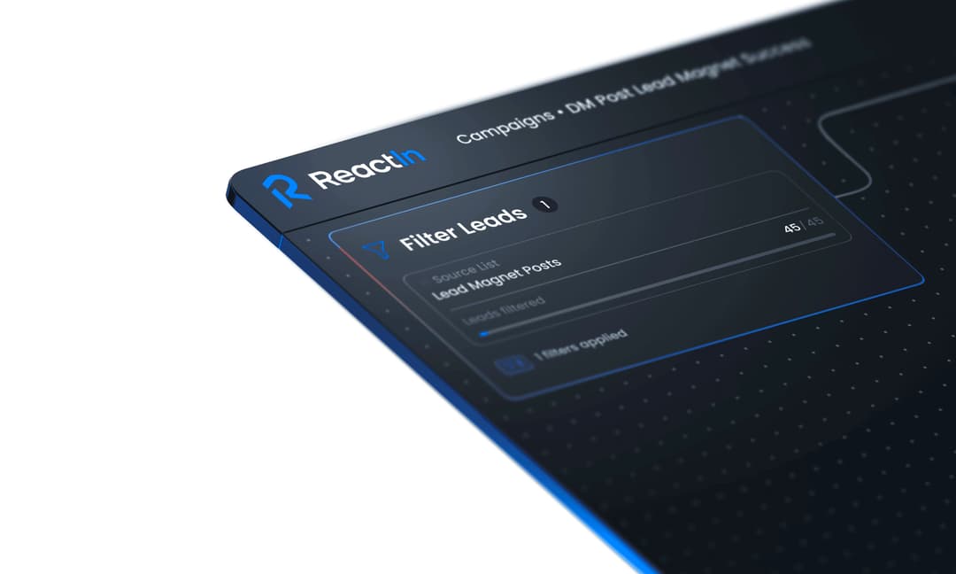 Reactin website homepage built with Framer
