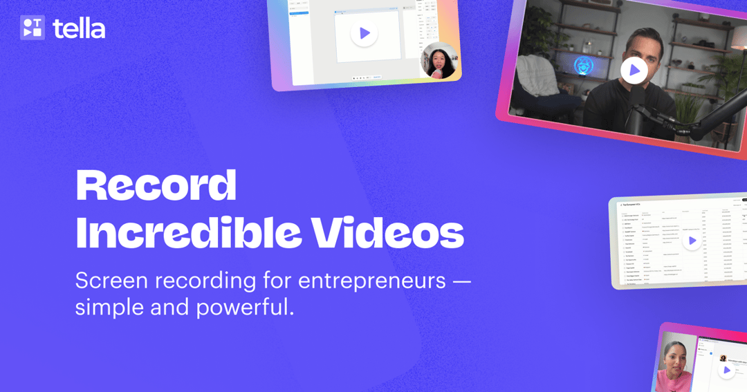 Tella website homepage built with Framer