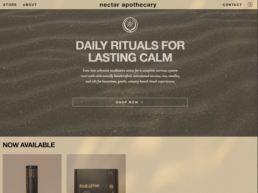 nctr.store website homepage built with Framer