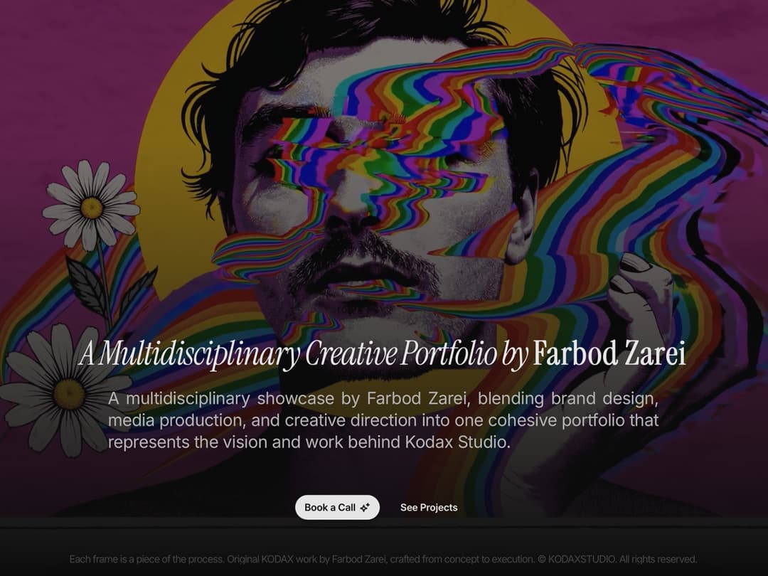 kodaxstudio.com website homepage built with Framer