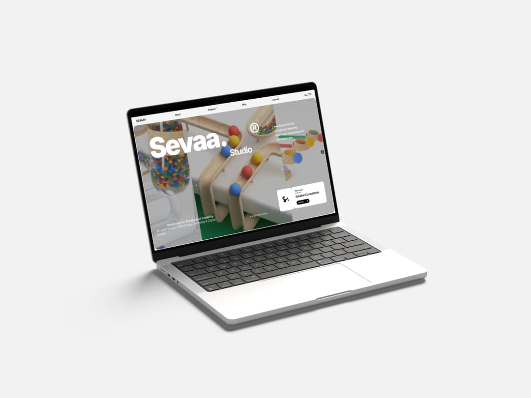atsevaa.com website homepage built with Framer