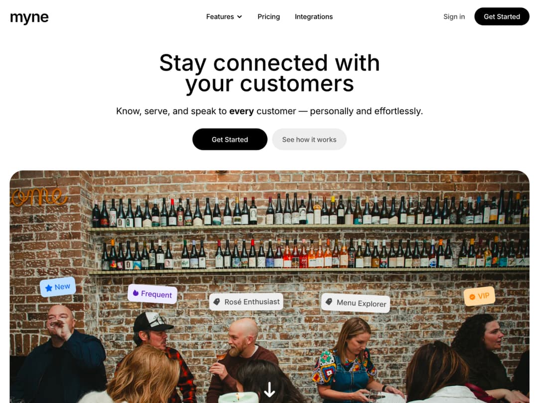 myne.network website homepage built with Framer