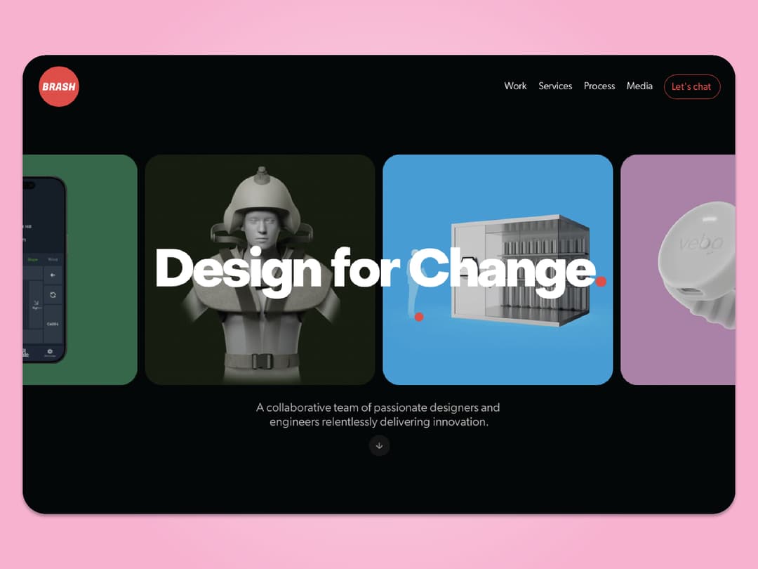 brashinc.com website homepage built with Framer