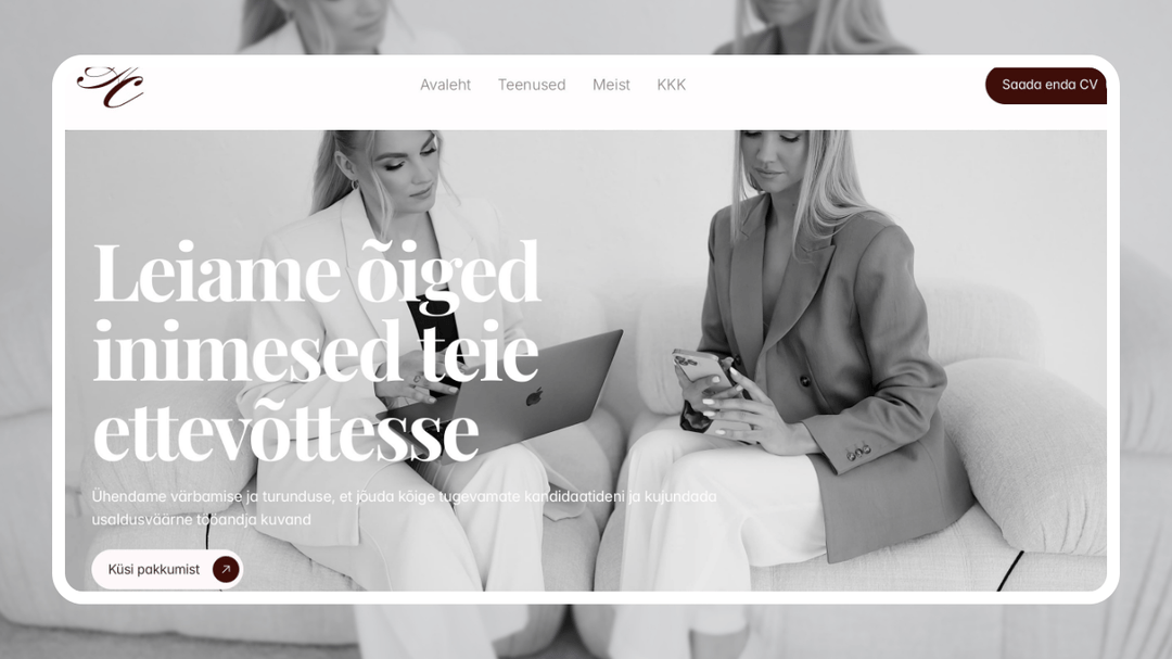 A&C Solutions - Recruitment Agency website homepage built with Framer