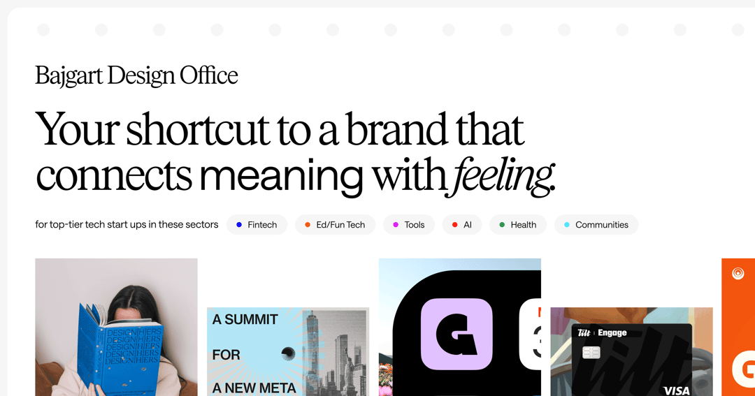 Bajgart Design Office website homepage built with Framer