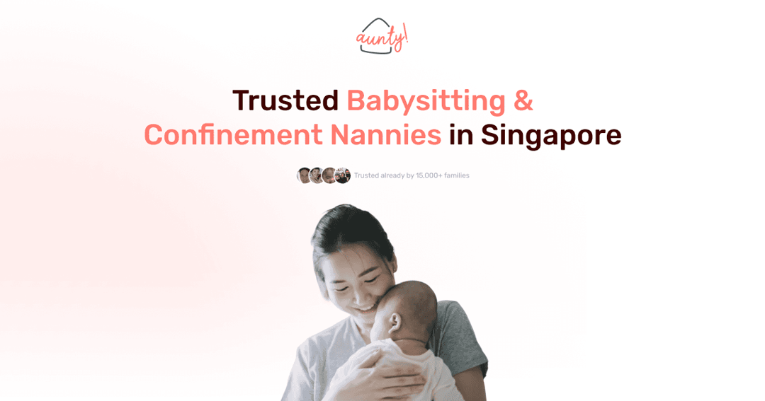 Aunty SG website homepage built with Framer